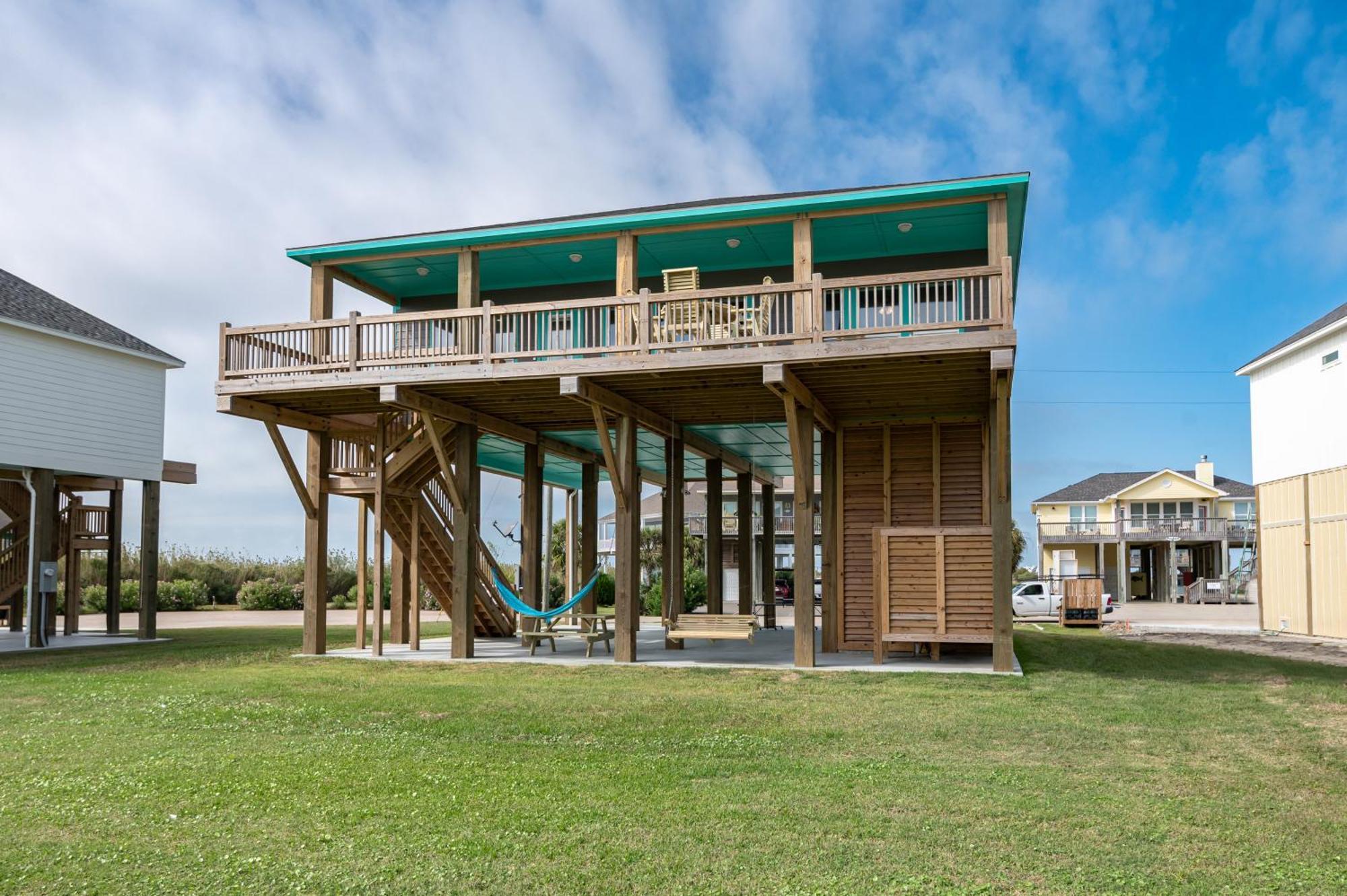 Stylish 4Br Crystal Beach Retreat Walk To Beach Bolivar Peninsula Exteriör bild